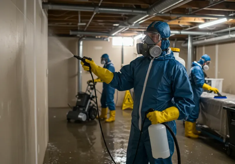 Basement Sanitization and Antimicrobial Treatment process in Pacific County, WA