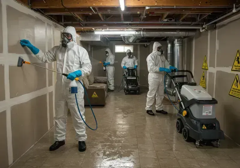 Basement Moisture Removal and Structural Drying process in Pacific County, WA